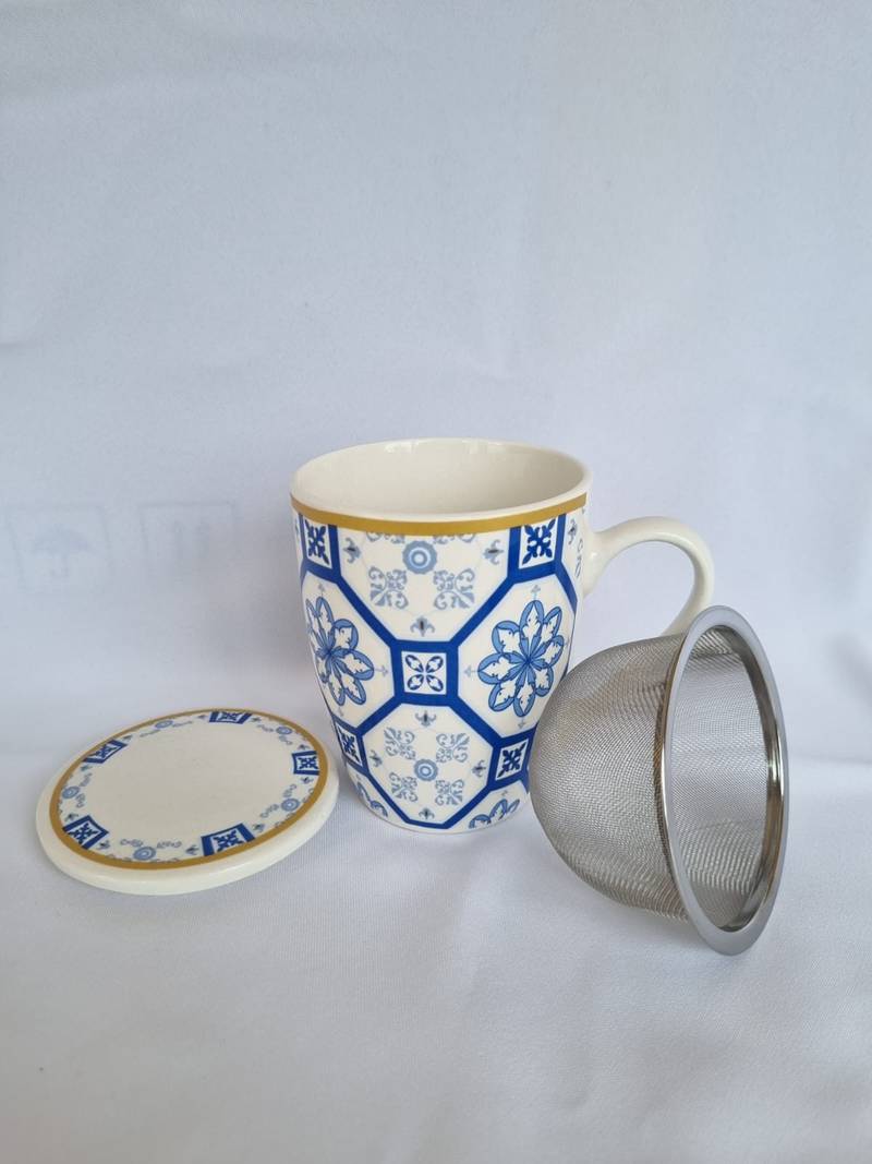 caneca azul aberta indusor inox